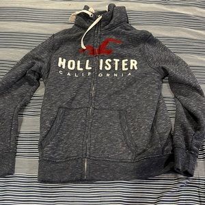 Hollister fur zip up mens medium